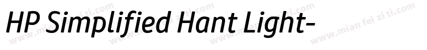 HP Simplified Hant Light字体转换